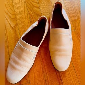 LORO PIANA - Tan Leather Slip-On Loafers